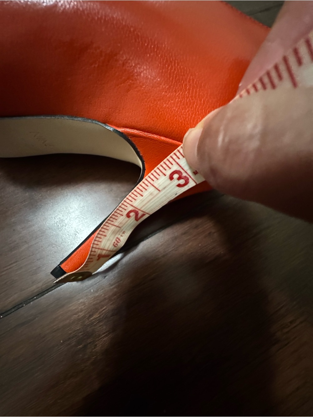 Nine West Orange Pointed-Toe Leather Pumps - Picture 4 of 4